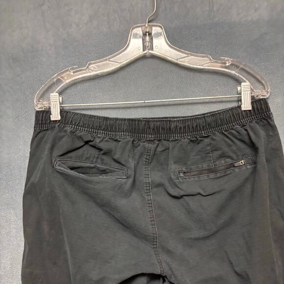 George Mens Black Jogger Pants Size L Elastic Waist Zip Pocket Skater Streetwear - Picture 12 of 14